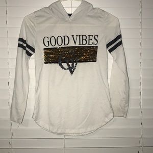Girls hooded long sleeve